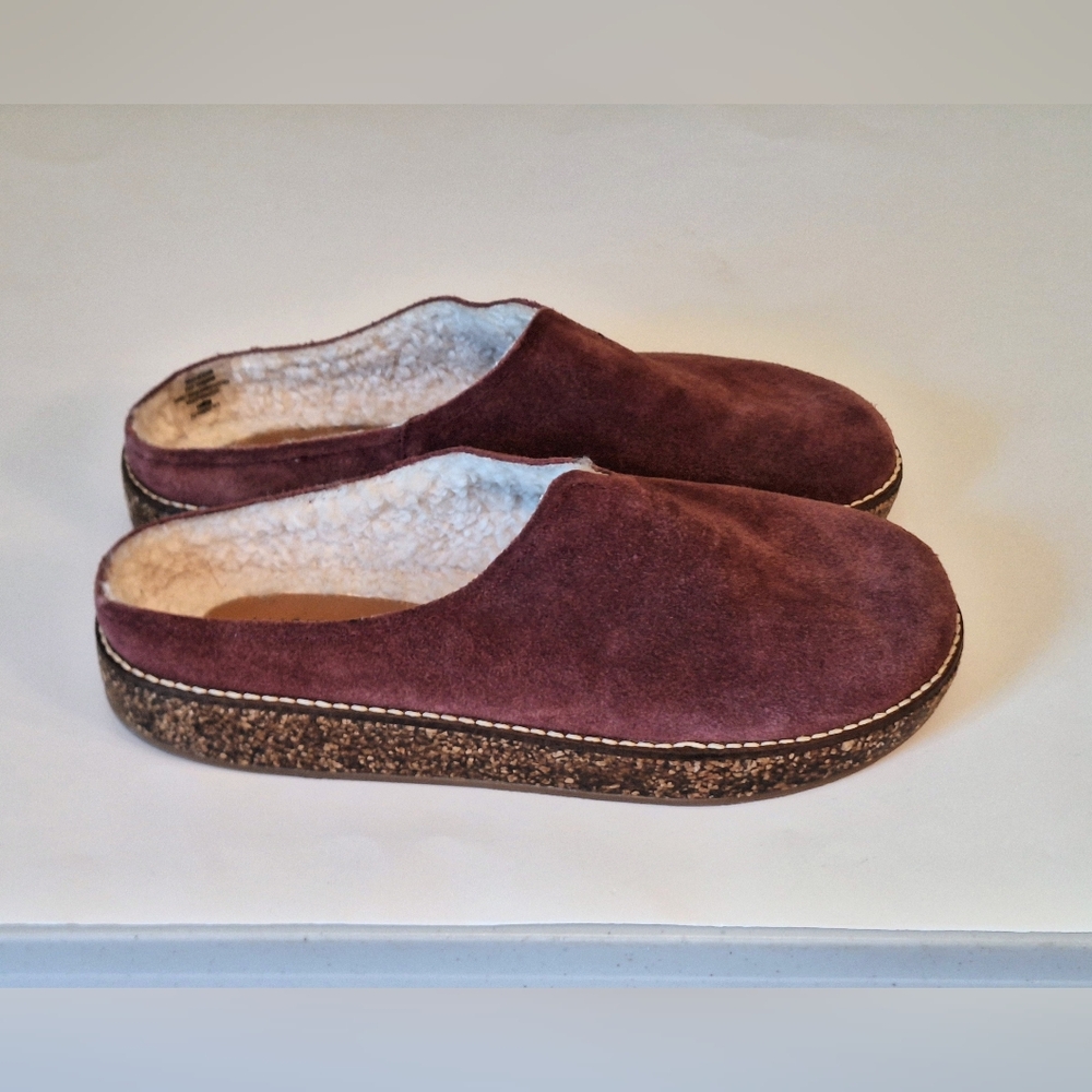Lucky Brand Plum Suede Clogs